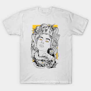 Neo-Traditional Medusa Portrait T-Shirt